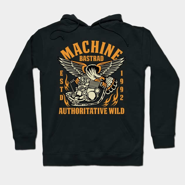 Machine motorcylce Hoodie by Abrom Rose